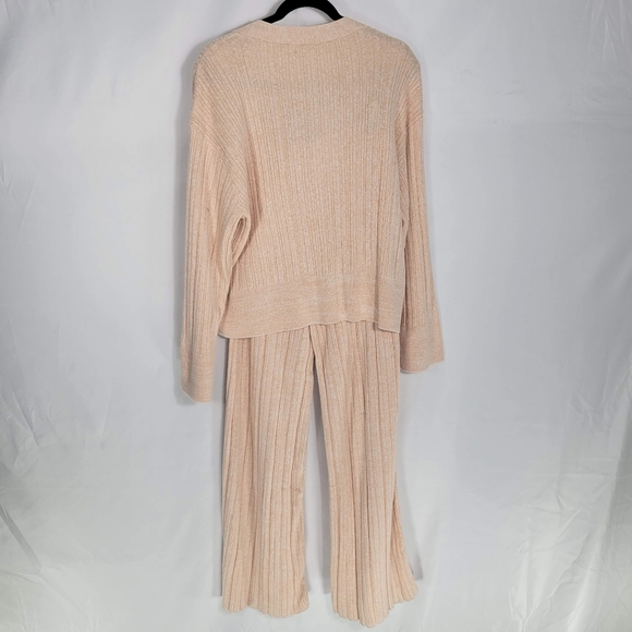 Eberjey Infinite Ribbed Cardigan and Straight Leg Lounge Set Large NWT - Picture 7 of 14